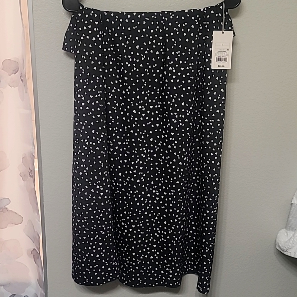 Black with white heart skirt. A new day from target. Size LG